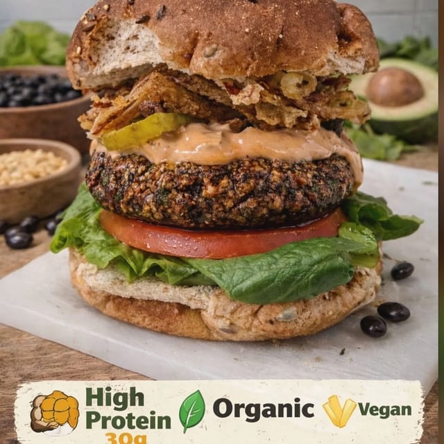 Vegan Black Bean Burger.