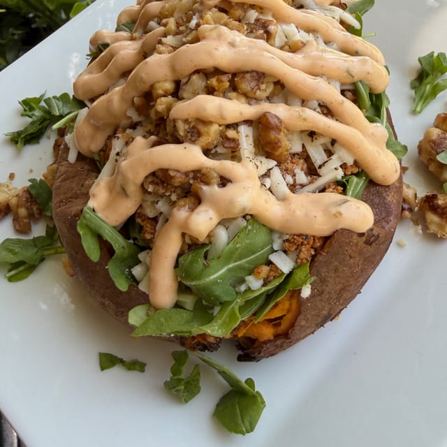 MOC Power Stuffed Sweet Potato.