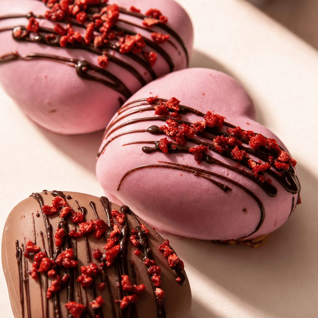 Raw Raspberry Heart Cake.