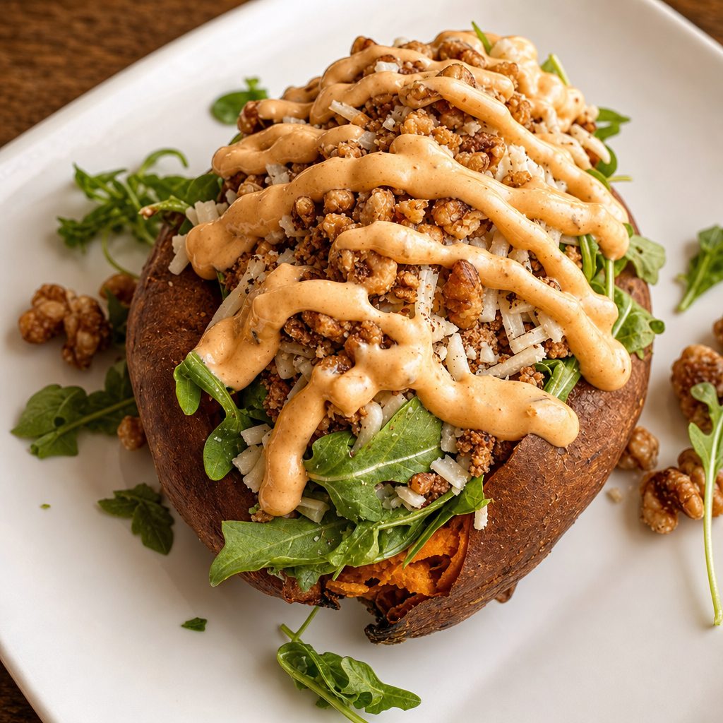 MOC Power Stuffed Sweet Potato.